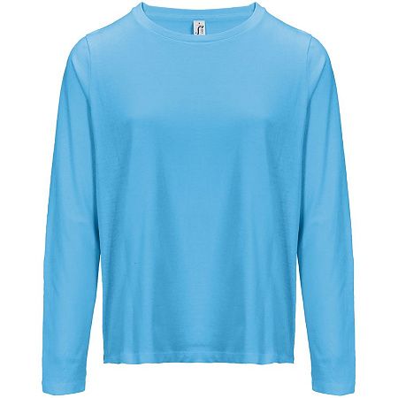 Футболка с длинным рукавом женская Monarch Women, ярко-бирюзовая, размер M
