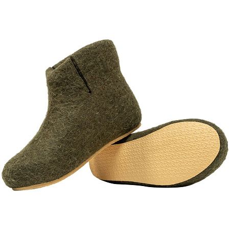 Домашние валенки Wild, зеленые (олива), размер 41