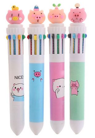 Многоцветные ручки с индивидуальным ПВХ навершием