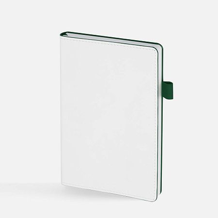 Ежедневник White Shall, недатированный, бело-зеленый