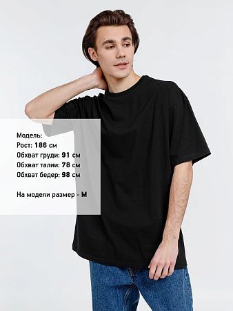 Футболка оверсайз унисекс Big Haul, черная, размер S