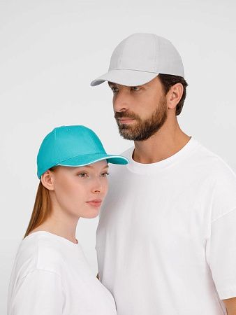 Бейсболка Buffalo, бирюзовая с белым