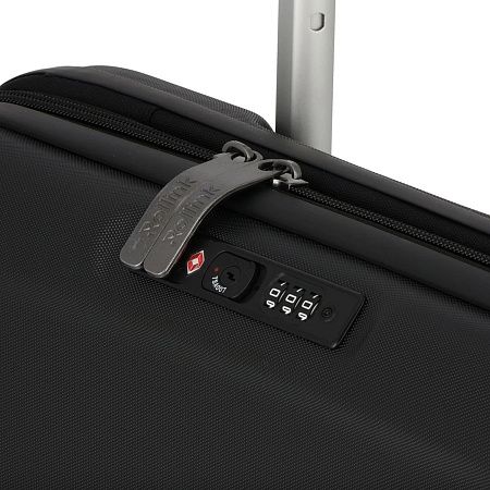 Чемодан складной Rollink FLEX LIGHT 55x40x20 см, 4 колеса, черный