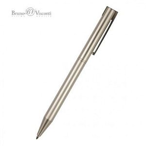 РУЧКА  "BERGAMO" ШАРИКОВАЯ АВТОМАТИЧЕСКАЯ, МЕТАЛЛИЧЕСКИЙ КОРПУС ШАМПАНЬ 0.7 ММ, СИНЯЯ