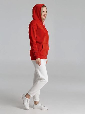 Толстовка на молнии с капюшоном Siverga Heavy 2.0, красная, размер XS