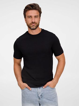 Футболка унисекс T-Bolka 180, черная, размер L