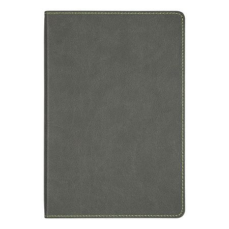 Ежедневник Flexy Latte Color А5, серый с салатовым срезом и салатовым форзацем, недатированный, в гибкой обложке