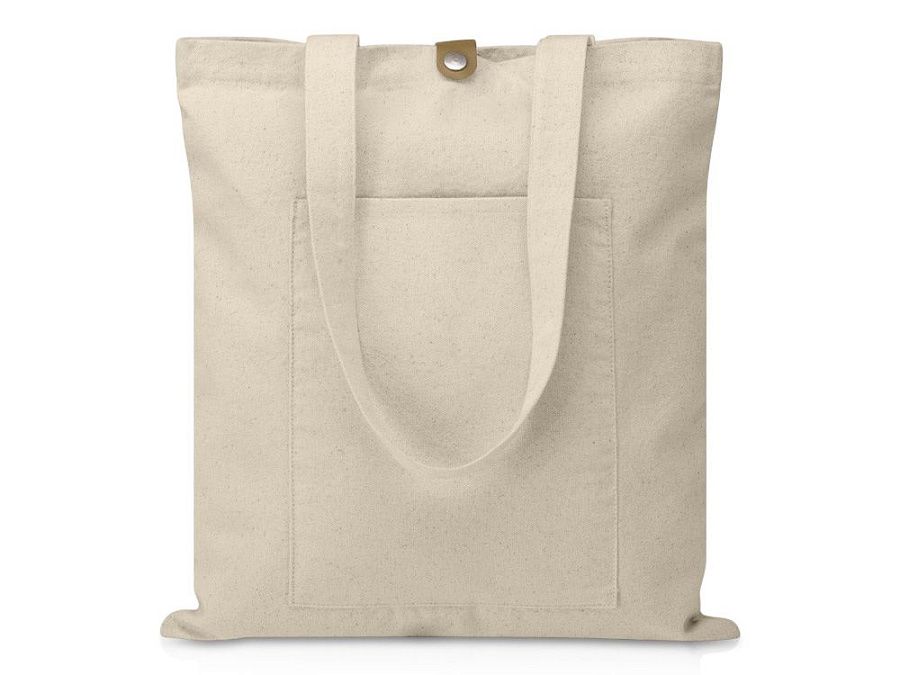 Cумка «Clip» из хлопка 340 г/м2 с застежкой из экокожи