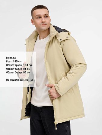 Куртка-парка унисекс Sfera, бежевая, размер S