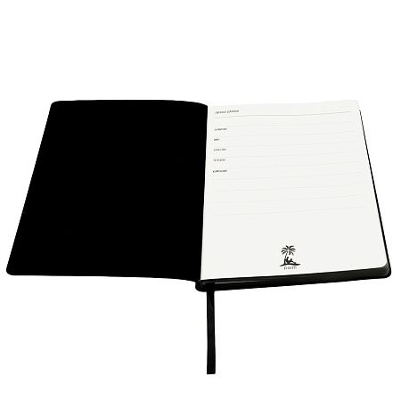 Ежедневник A5 недатированный Dante в мягком переплёте софт-тач, чёрный