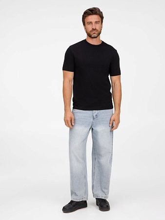 Футболка унисекс T-Bolka 180, черная, размер L