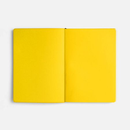 Ежедневник Doppio, недатированный, черный с желтым