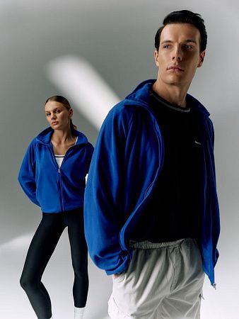 Куртка флисовая унисекс Fliska, ярко-синяя, размер XL/2XL