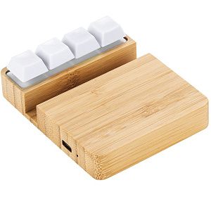 Беспроводное зарядное устройство ClickPad (10W) в виде подставки для телефона, с клавишами анти-стресс, белый