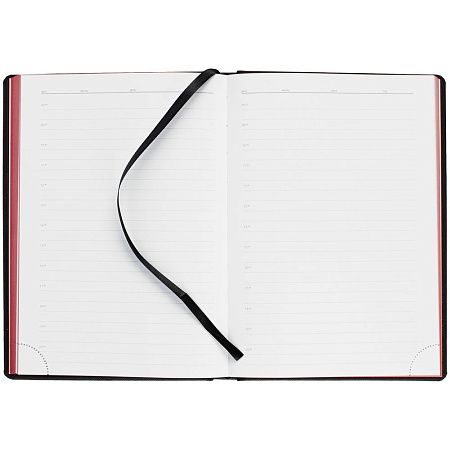 Ежедневник Mobile на заказ, недатированный, черно-красный