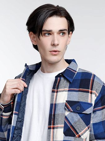 Куртка-рубашка оверсайз унисекс Noah, синяя, размер XL/2XL