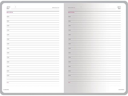 Ежедневник недатированный А5 «Sidney Nebraska» с серебряным срезом и уголками