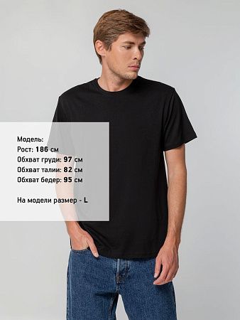 Футболка унисекс T-bolka 140, черная, размер 3XL