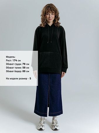 Худи унисекс Prima Vista, черное, размер XL