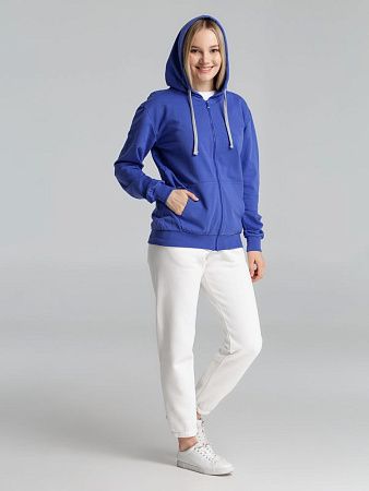 Толстовка на молнии с капюшоном Unit Siverga , ярко-синяя, размер XS