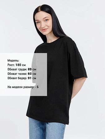 Футболка оверсайз унисекс Big Haul, черная, размер S