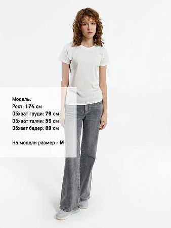 Футболка женская T-bolka Lady, белая (теплый оттенок), размер S