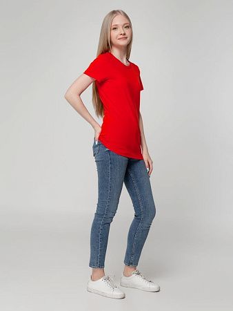 Футболка женская T-bolka Lady, красная, размер S