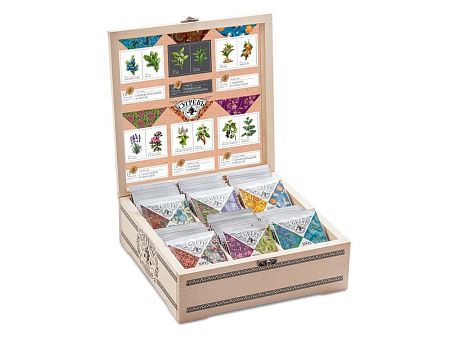 Подарочный набор с пакетированным чаем в деревянной шкатулке без лого 