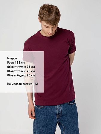 Футболка унисекс Regent 150, бордовая, размер XL