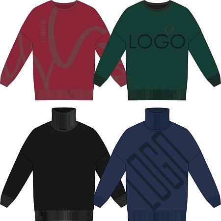 Свитер оверсайз на заказ Tricksy Terra Grand, полушерсть, размер L/XL