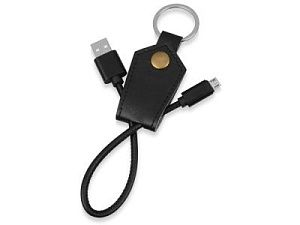 Кабель-брелок USB-MicroUSB «Pelle», цвет: черный