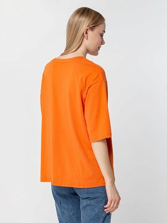 Футболка унисекс оверсайз Street Vibes, оранжевая, размер XS/S