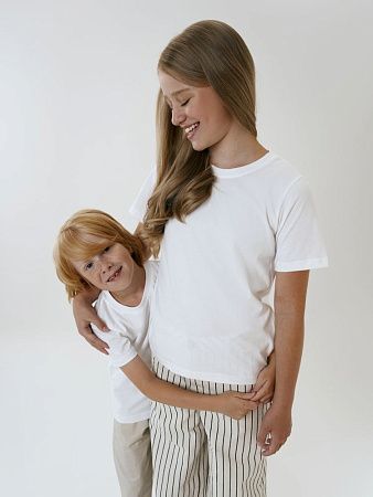 Футболка детская T-Bolka Kids, белая (белоснежная), размер 10 лет (130-140 см)