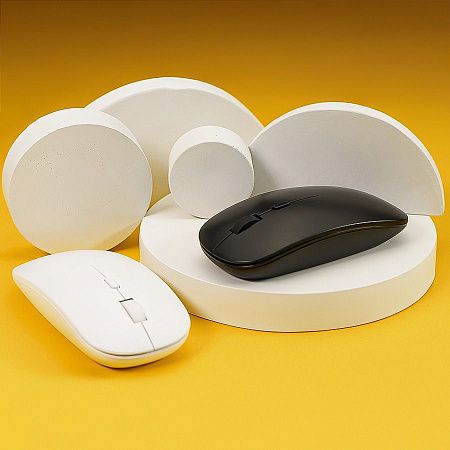 Мышь беспроводная OPTIC, белая, пластик