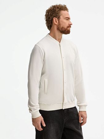 Бомбер унисекс Nuppu, молочно-белый, размер L