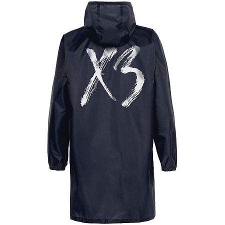 Дождевик «ХЗ», темно-синий с серебристым, размер XXL