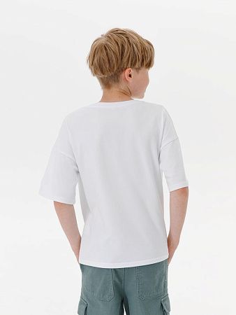 Футболка детская оверсайз Teezer, белая, размер 12 лет (146-152 см)