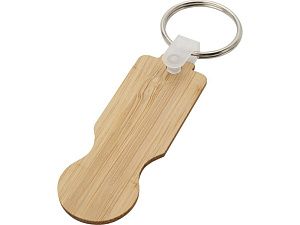 Брелок для ключей из бамбука «Ronan», цвет: натуральный