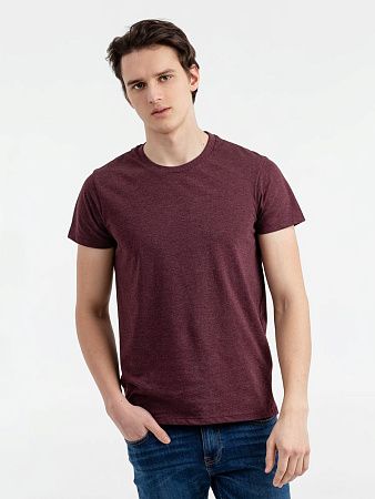 Футболка мужская Regent Fit 150, бордовый меланж, размер XS