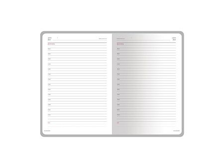 Ежедневник недатированный А5 «Sidney Nebraska» с серебряным срезом