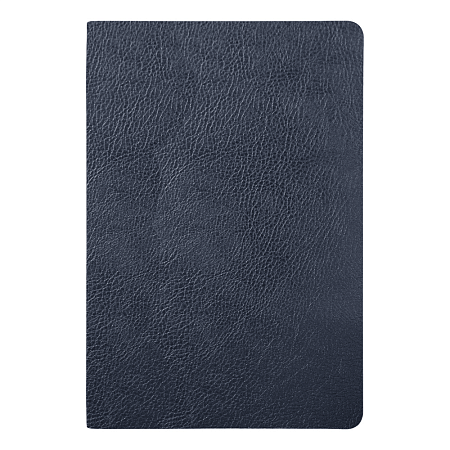 Ежедневник Flexy Columbus А5, темно-синий с серебристым срезом, недатированный, в гибкой обложке