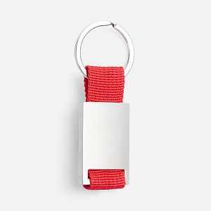 Брелок Inlet с тканевой вставкой, красный
