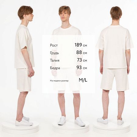 Футболка унисекс оверсайз T3, молочно-белая, размер XS/S