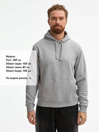 Толстовка унисекс Spencer, серый меланж, размер 3XL