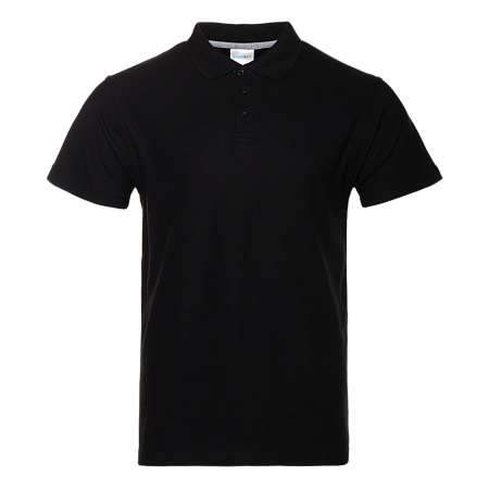 Рубашка поло мужская STAN хлопок/полиэстер 185, 04, Чёрный,  (20)  (56/XXXL)
