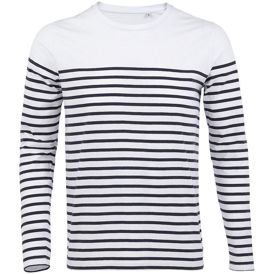 Футболка мужская с длинным рукавом Matelot LSL Men, белая с синим, размер S