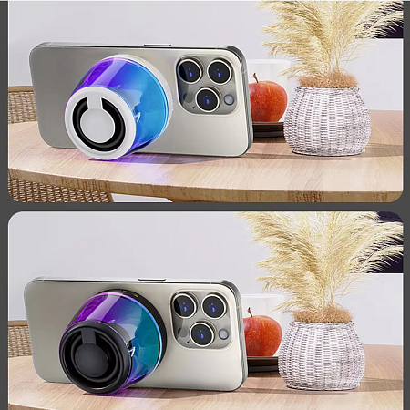 Колонка беспроводная MyTone Light  Magnet Sound, со светомузыкой, черная
