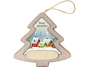 Новогодняя подвеска с подсветкой «Ёлочка» с индивидуальным дизайном, цвет: натуральный
