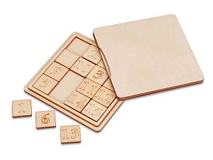 Деревянная головоломка «Пятнашки», цвет: натуральный