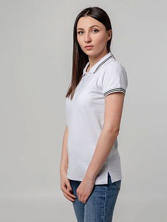 Рубашка поло женская Virma Stripes Lady, белая, размер XXL